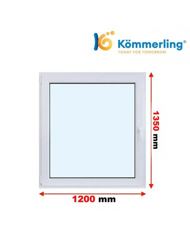 Kunststofffenster PVC Fenster 120 x 135 cm DREH-KIPP Kömmerling 88 MD