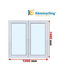 Kunststofffenster PVC Fenster 140 x 120 cm DREH-KIPP | DREH Kömmerling 88 MD