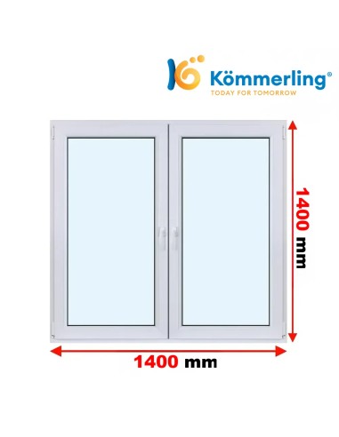 Kunststofffenster PVC Fenster 140 x 140 cm DREH-KIPP | DREH Kömmerling 88 MD