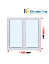 Kunststofffenster PVC Fenster 140 x 140 cm DREH-KIPP | DREH Kömmerling 88 MD