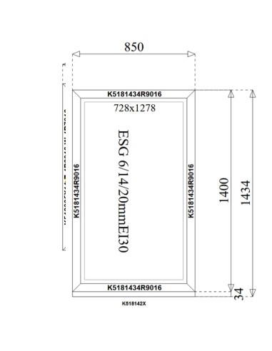 Set aus Aluminiumfenstern MB-78EI F30