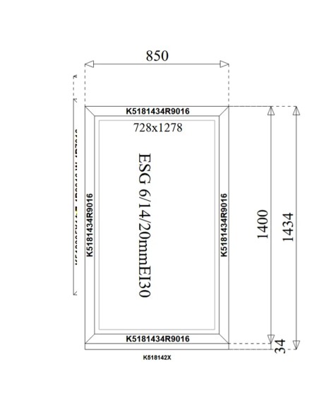 Set aus Aluminiumfenstern MB-78EI F30