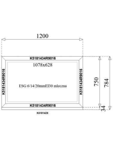 Set aus Aluminiumfenstern MB-78EI F30