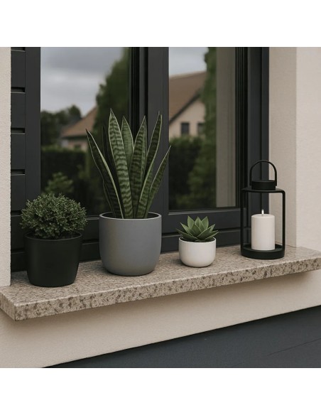 Granit Außenfensterbank - Stahlgrau Lapatura