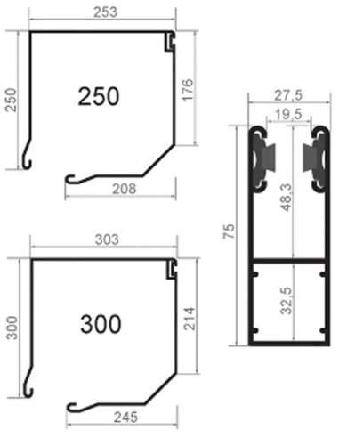 Rollabdeckung Rollo Schutz MINI 55 - 320 x 280 cm