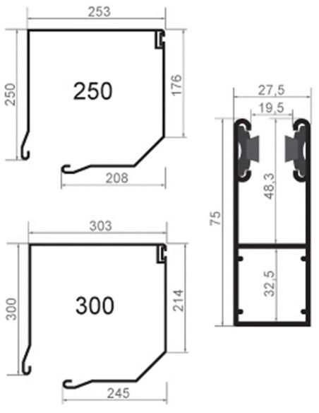 Rollabdeckung Rollo Schutz MINI 55 - 360 x 320 cm