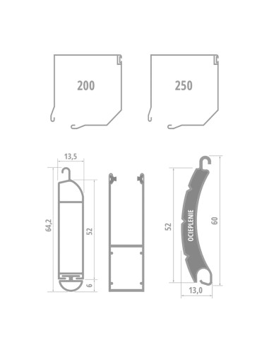 Rollabdeckung Rollo Schutz MINI 52 - 250 x 280 cm