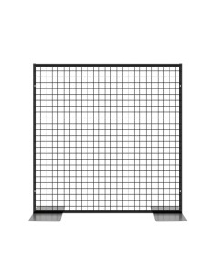Deko Freistehend Gitterwand Schwarz - 102 x 102 cm