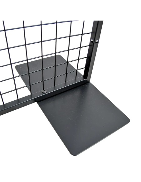 Deko Freistehend Gitterwand Schwarz - 50 x 102 cm
