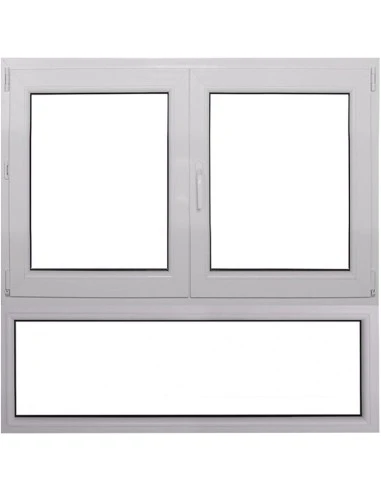 Kunststofffenster PVC 1800 x 1800 mm Dreh | Dreh-Kipp | Festverglasung