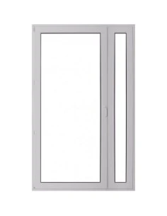 Kunststoff Balkontür Balkontüren PVC 1300 x 2100 mm Dreh-Kipp | Festverglasung | Bodentiefe Fenster