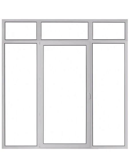 Terrassnetüren Kunststoff Balkontür PVC Terassentür 2545 x 2650 mm Festverglasung | Dreh-Kipp | Festverglasung mit Oberlicht
