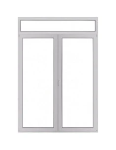 Kunststoff Balkontür Terrassentür PVC 1700 x 2450 mm Dreh | Dreh-Kipp mit Oberlicht | Bodentiefe Fenster