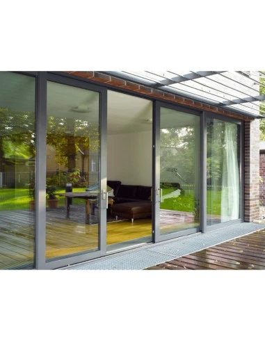 Aluminium Hebe-Schiebetüren Terrassentür 1800 x 2100 mm MB-59S | Bodentiefe Fenster