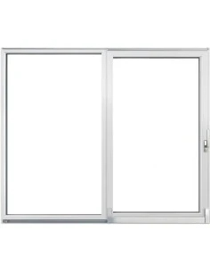 PSK Terrassentür Balkontür PVC 2500 x 2100 mm Schiebetür | Bodentiefe Fenster