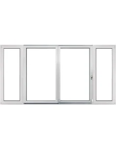 PSK Terrassentür Balkontür PVC 4500 x 2300 mm Dreh-Kipp | Schiebetür | Dreh-Kipp | Bodentiefe Fenster