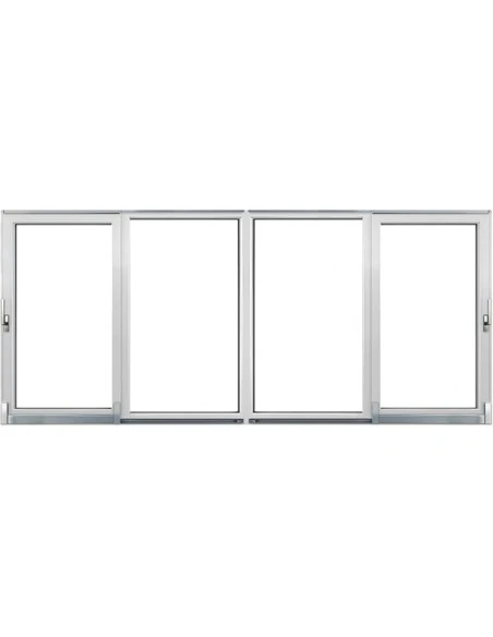 PSK Terrassentür Balkontür PVC 4800 x 2100 mm Schiebetür | Bodentiefe Fenster