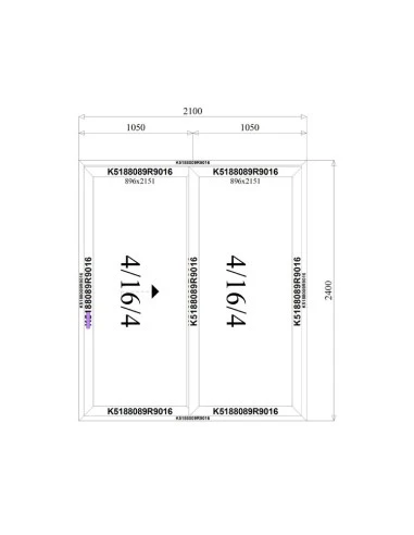 Aluminium Hebe-Schiebetürsystem Terrassentür 2100 x 2400 mm MB-77HS | Bodentiefe Fenster