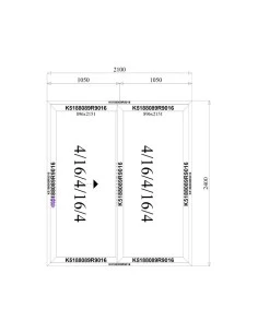 Aluminium Hebe-Schiebetüren Terrassentür 2100 x 2400 mm MB-77HS | Bodentiefe Fenster 2