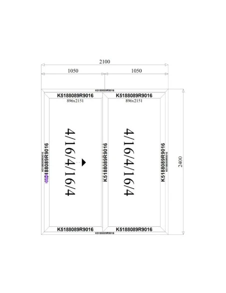 Aluminium Hebe-Schiebetüren Terrassentür 2100 x 2400 mm MB-77HS | Bodentiefe Fenster
