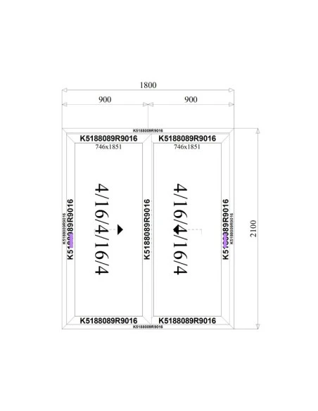 Aluminium Hebe-Schiebetüren Terrassentür 1800 x 2100 mm MB-77HS | Bodentiefe Fenster