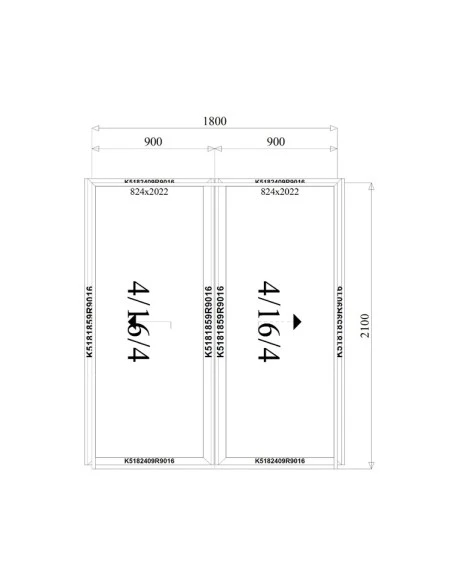 Aluminium Hebe-Schiebetüren Terrassentür 1800 x 2100 mm MB-59S | Bodentiefe Fenster