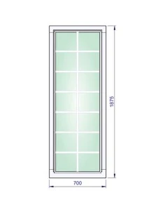 Holzfenster 700 x 1875 mm Kiefer keilgezinkt Festverglasung