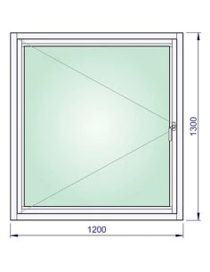 Holzfenster 1200 x 1300 mm Kiefer keilgezinkt Dreh