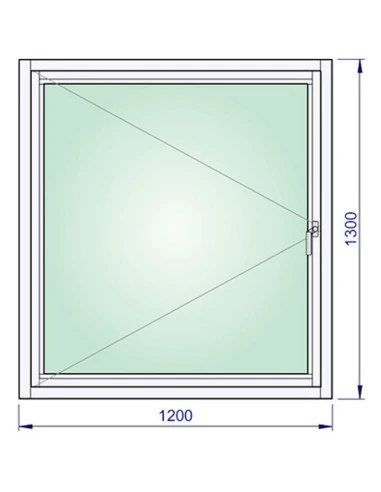 Holzfenster 1200 x 1300 mm Kiefer keilgezinkt Dreh