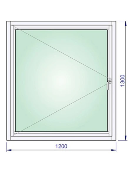 Holzfenster 1200 x 1300 mm Kiefer keilgezinkt Dreh