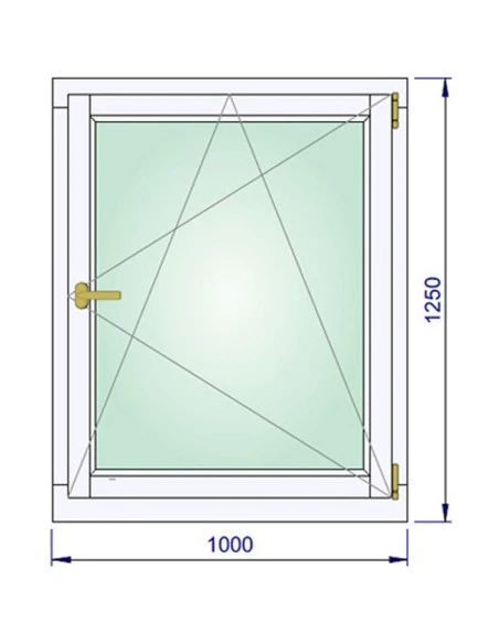 Holzfenster 1000 x 1250 mm Kiefer kantelholz Dreh-Kipp