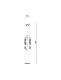 Aluminium Fenster Festverglasung 300 x 1800 mm MB-79N 2
