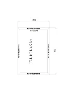Aluminium Fenster Festverglasung 1200 x 1800 mm MB-79N 2