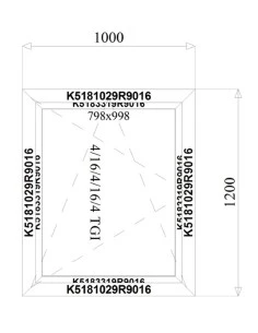 Aluminium Fenster 1000 x 1200 mm MB-79N Dreh-Kipp 2