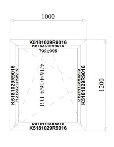 Aluminium Fenster 1000 x 1200 mm MB-79N Dreh-Kipp