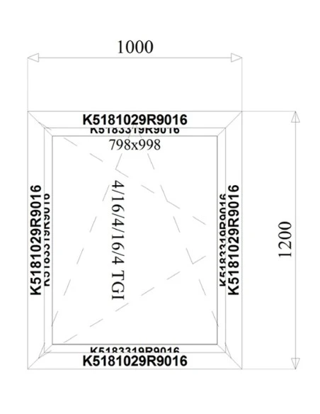 Aluminium Fenster 1000 x 1200 mm MB-79N Dreh-Kipp