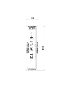 Aluminium Fenster 500 x 1900 mm MB-79N Dreh-Kipp 2