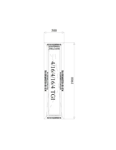 Aluminium Fenster 500 x 1900 mm MB-79N Dreh-Kipp
