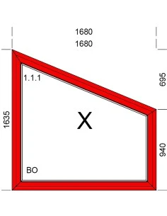 Kunststoff-Alu Fenster 1680 x 1635 mm Festverglasung