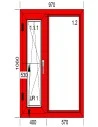 Kunststoff-Alu Fenster 970 x 1060 mm Dreh-Kipp| Festverglasung