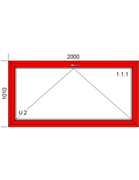 Kunststoff-Alu Fenster 2000 x 1010 mm Kipp