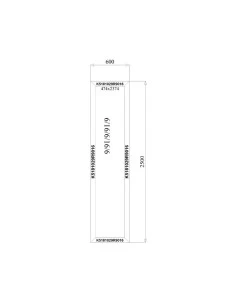Aluminium Fenster Festverglasung 600 x 2500 mm MB-79N 2