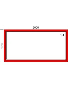 Kunststoff-Alu Fenster 2000 x 1010 mm Festverglasung