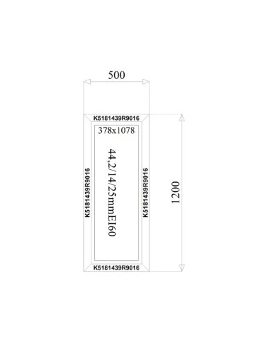Aluminium Fenster Brandschutzfenster F60 500 x 1200 mm MB-78EI