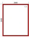 Kunststoff-Alu Fenster 2000 x 2430 mm Festverglasung