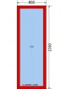 Kunststoff-Alu Fenster 800 x 2350 mm Festverglasung