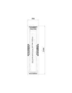 Aluminium Fenster 500 x 2100 mm MB-79N Dreh-Kipp 2