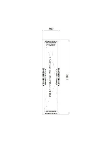 Aluminium Fenster 500 x 2100 mm MB-79N Dreh-Kipp
