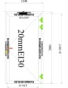 Aluminium Brandschutztür 1100 x 2080 mm MB-60E EI T30