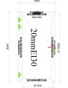 Aluminium Tür Brandschutztür 1095 x 2065 mm MB-60E EI T30